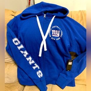 NWT! NY GIANTS Zip up hoodie